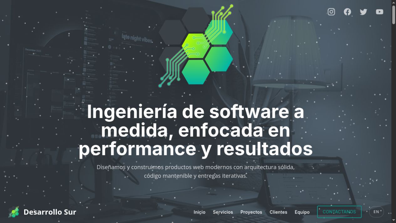 Captura de Desarrollo Sur
