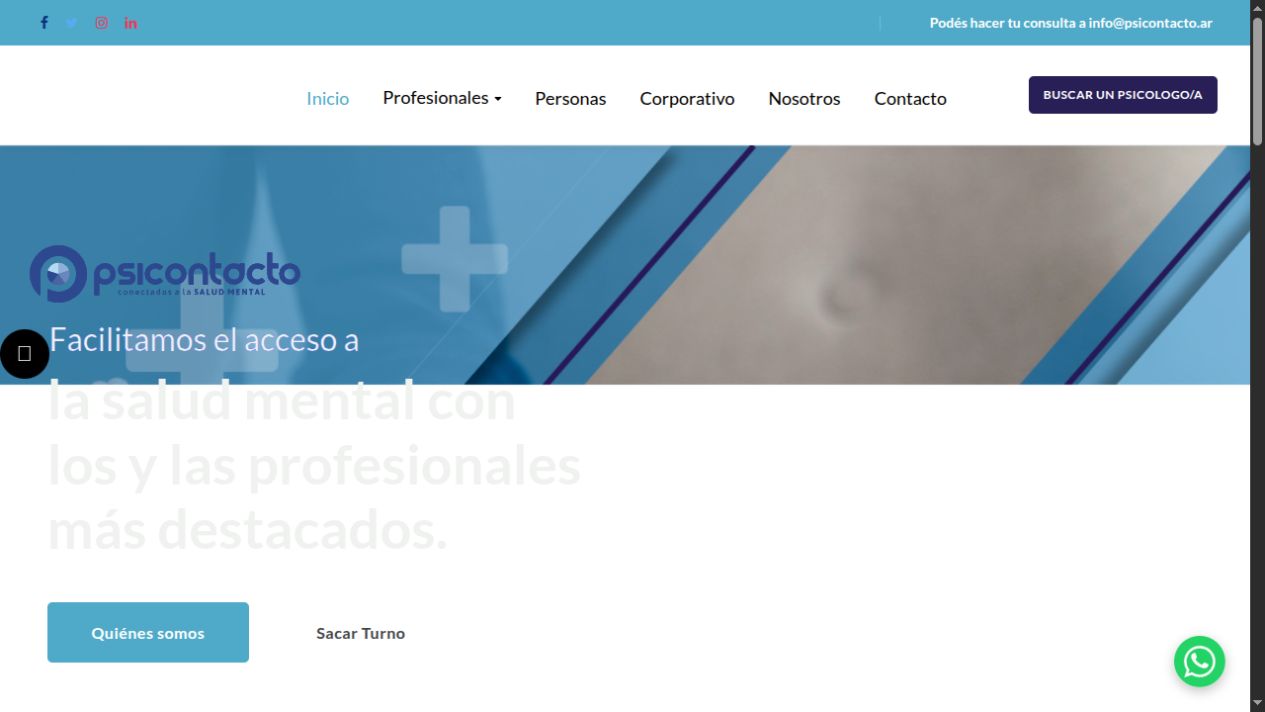 Captura de Psicontacto